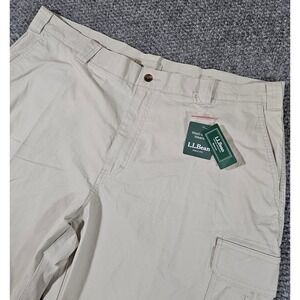 LL Bean Cargo Pants Classic‎ Fit Outdoor Casual Workwear Stone Beige 42x30 Men's